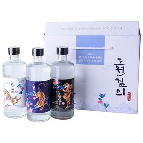 영덕주조 도원결의 선물세트 15도 25도 40도 360ml X 3