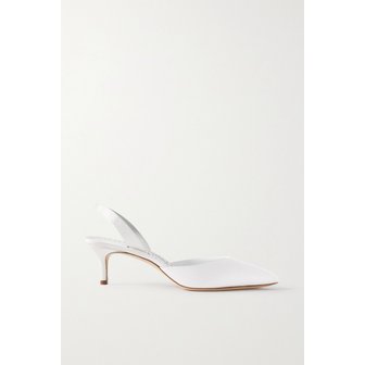 마놀로블라닉 캐롤린 브라이덜 새틴 슬링백 펌프스 50mm 화이트 1647597286942920
