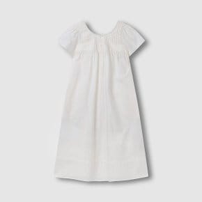 여 아일렛 반팔 파자마 원피스 J206203081006