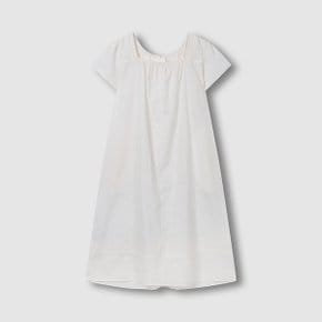 여 아일렛 반팔 파자마 원피스 J206203081006