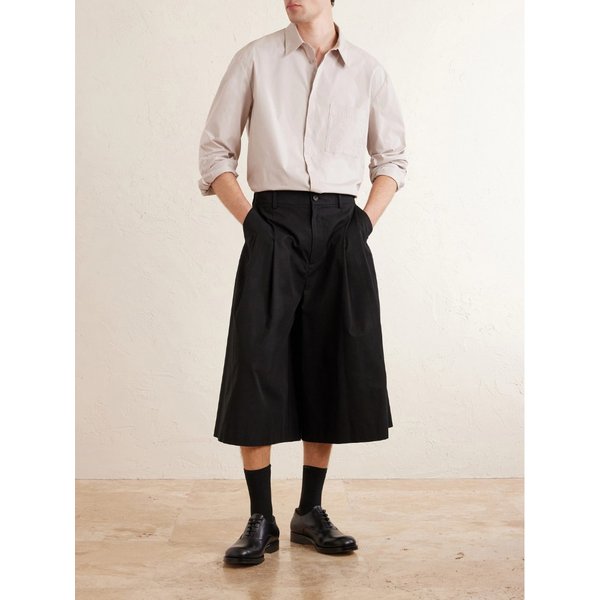 아모멘토 코튼 블렌드 와이드 버뮤다 쇼츠 46376663162979711