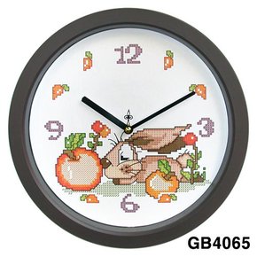 GB4065g 고급 무소음 캐릭터 월넛 벽시계