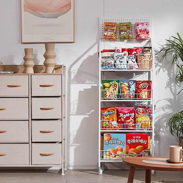 이동식 펜트리 스낵선반 4단