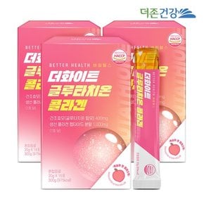 배럴헬스 더화이트 글루타치온 콜라겐 젤리 스틱 복숭아맛 3박스