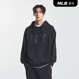 MLB [코리아공식] 쿠퍼스 빅로고 메가 오버핏 후드티 NY (Black)