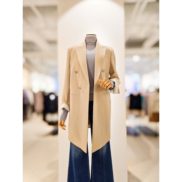 [파주점] [더아이잗컬렉션]울 피크드 라펠 칼라 롱 자켓 .CS2B0JK221