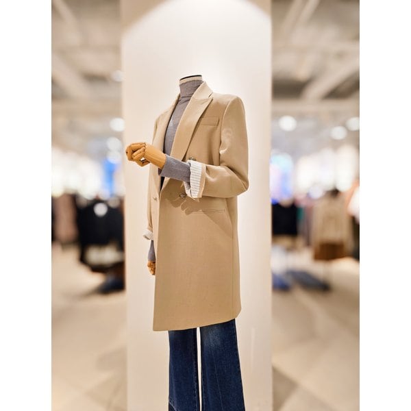 [파주점] [더아이잗컬렉션]울 피크드 라펠 칼라 롱 자켓 .CS2B0JK221