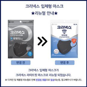 데일리 입체형 황사마스크 KF80 대형 블랙 1매입