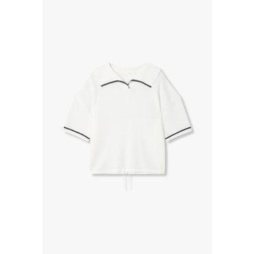 GCUT [지컷25S/S]백 레터링 카라 니트 풀오버(7255250106)