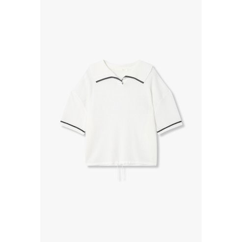 GCUT [지컷25S/S]백 레터링 카라 니트 풀오버(7255250106)