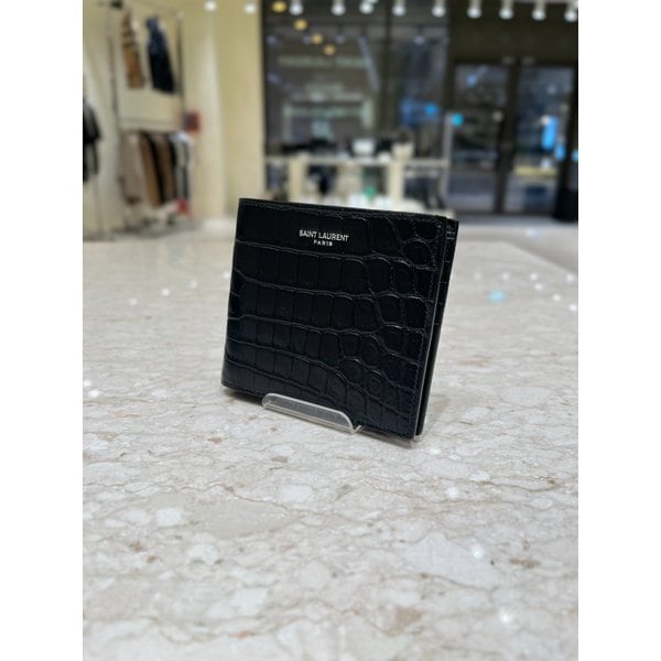 [부산점] 남성 크로커타일 악어 엠보싱 반지갑 396307-DZEDE-1000