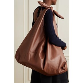 Hildegard Knotted Leather Tote 라이트 브라운