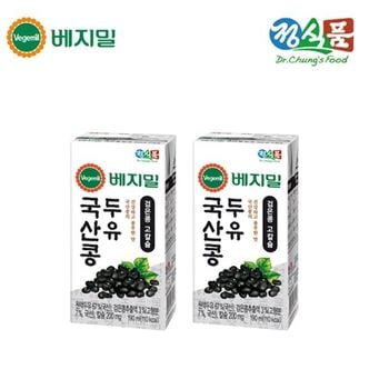 베지밀 국산콩 검은콩 고칼슘 두유 190mlx80팩_P320241256