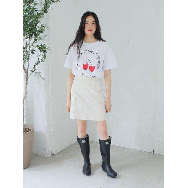 POCKET MINI SKIRT / CREAM