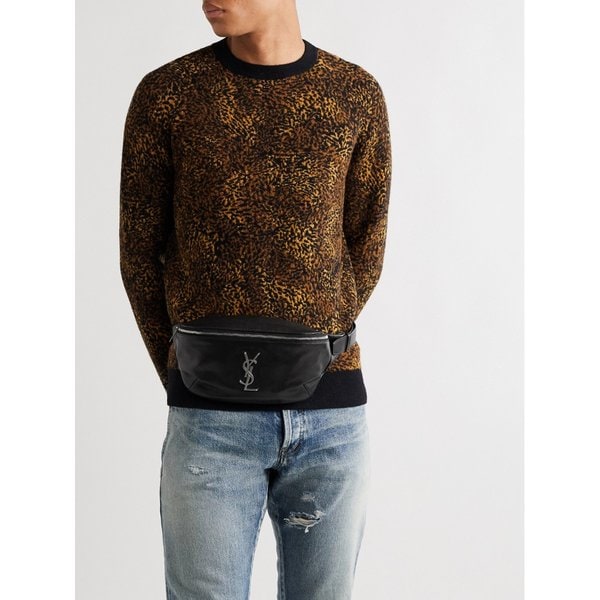 로고 아플리케 가죽 벨트백 19971654707028289