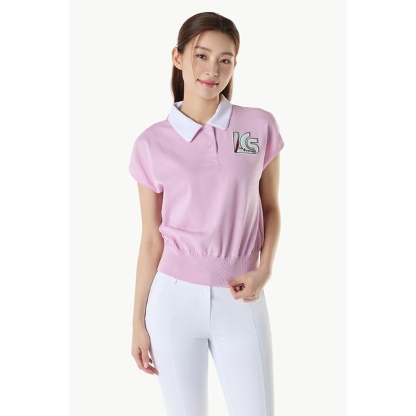 [여주점] 여성 우븐 카라 슬리브리스 스웨터 GQ122LKP36  ROP1