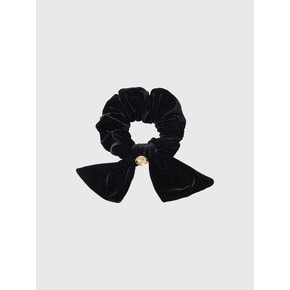 샤롯데 벨벳 리본 헤어스크런치_블랙 / CHARLOTTE VELVET RIBBON HAIR SCRUNCH_BLACK