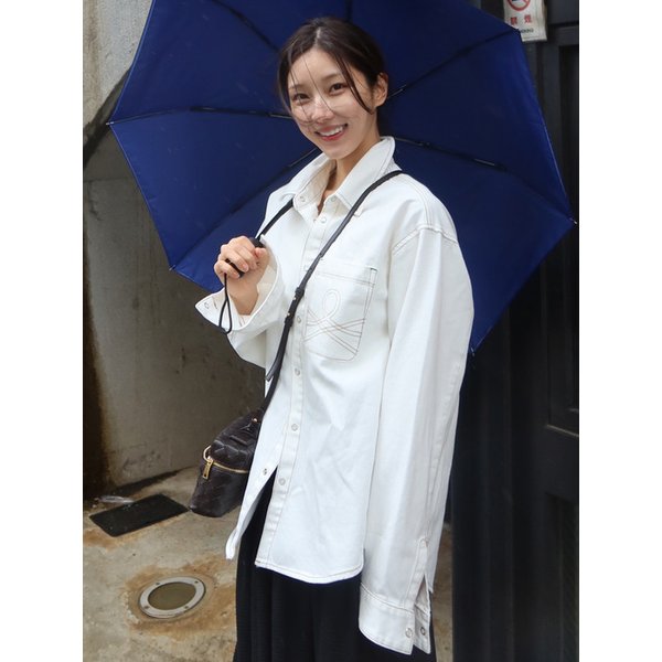 워시드 데님 셔츠 (Off White)