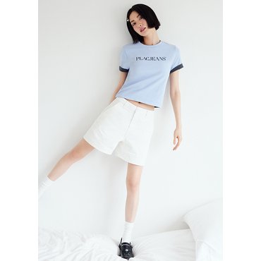 플랙진 여성 클래식 데님 쇼츠 M38 화이트 (PJTI2MYM385)