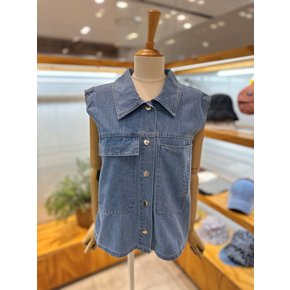 카라 데님 베스트(LC31E5DV503X)