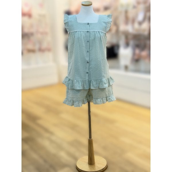 [파주점] 면폴리체크 민소매 여파자마 TFWPJ172GR