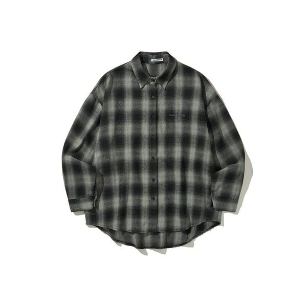 (DUC) Logo ombre checkshirt Black