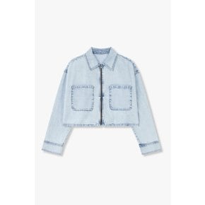 [부산점] 보브)) 백 자카드 지퍼 데님 셔츠 (7125355700)