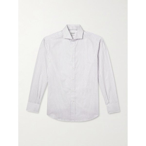 브루넬로쿠치넬리 스트라이프 코튼 포플린 셔츠 46376663163000371
