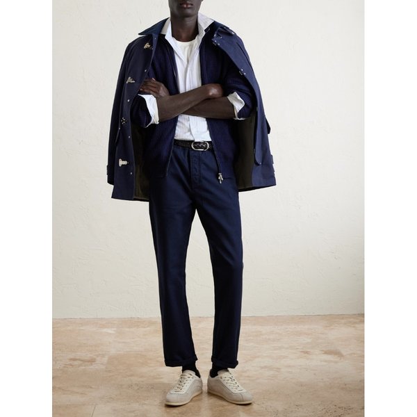 브루넬로쿠치넬리 스트라이프 코튼 포플린 셔츠 46376663163000371