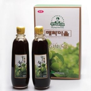 홍쌍리 매실청 선물세트 매실액 매실 원액 액기스  600ml x 2병