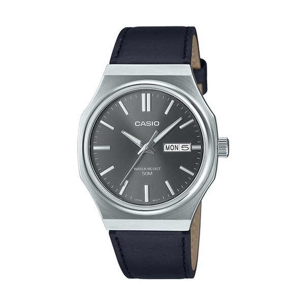 카시오 MTP-E735L-8A 남성 클래식 아날로그 가죽 시계