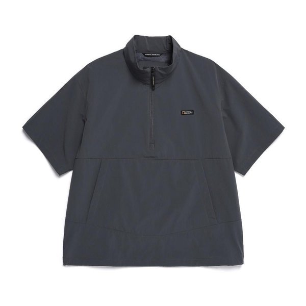 [여주점] N252UFT143 아델리 경량 우븐스트레치 스탠드넥 반팔 아노락 CHARCOAL