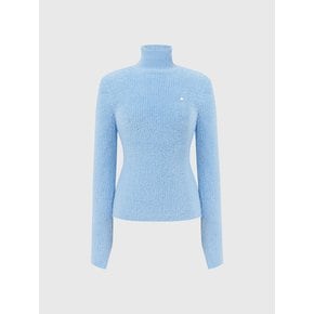 리지 슬릿 터틀넥 니트 탑_블루 / LIZY SLIT TURTLENECK KNIT TOP_BLUE