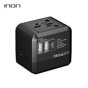 INON 3포트 해외 여행용 USB C타입 멀티어댑터 IN-TA310C