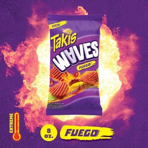 Takis  Waves  Fuego  핫  칠리  페퍼와  라임  인공  맛  감자  칩  227g  백