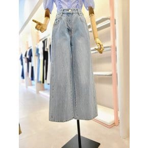 [여주점] 여성 크링클 워싱 와이드 데님 팬츠 (ITP3DPT730)