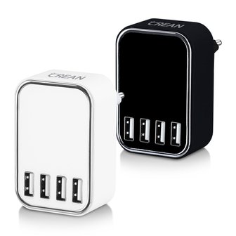 크레앙 스마트 IC 4포트 USB 충전기 (CREMU4P)