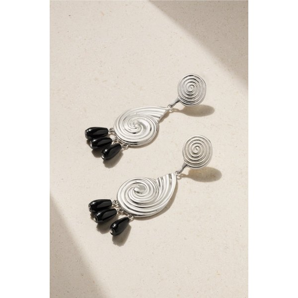 주주베라 엘리자 실버 오닉스 귀걸이 46376663163020361