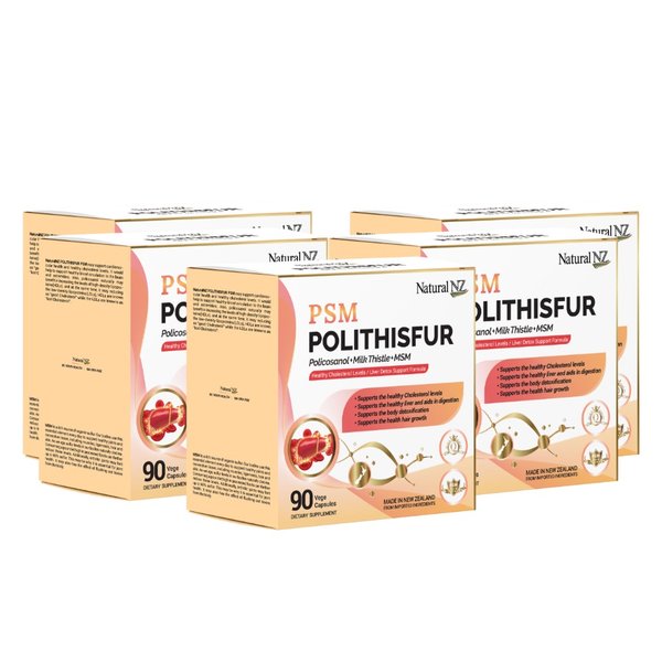 내추럴엔젯 PSM 폴리시퍼 폴리코사놀 밀크시슬 MSM 90캡슐 5개