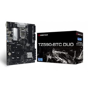 BIOSTAR Z590 칩셋 채용 PCIe 9 슬롯 탑재 마이닝용 마더보드 [ TZ590-BTC DUO ]