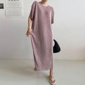 빅사이즈 플리츠 주름 롱 원피스 여름 여행 Pp503_P391072881