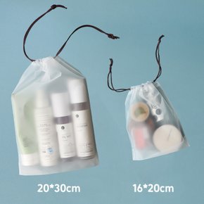 PVC 반투명 방수 화장품 보관 여행 운동 파우치 스트링 주머니 2사이즈 PVC Travel String Pouch
