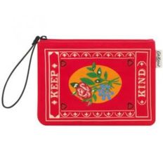 영국 캐스키드슨 지갑 Cath Kidston Keep Kind Rose Red Wristlet Pouch 1610988