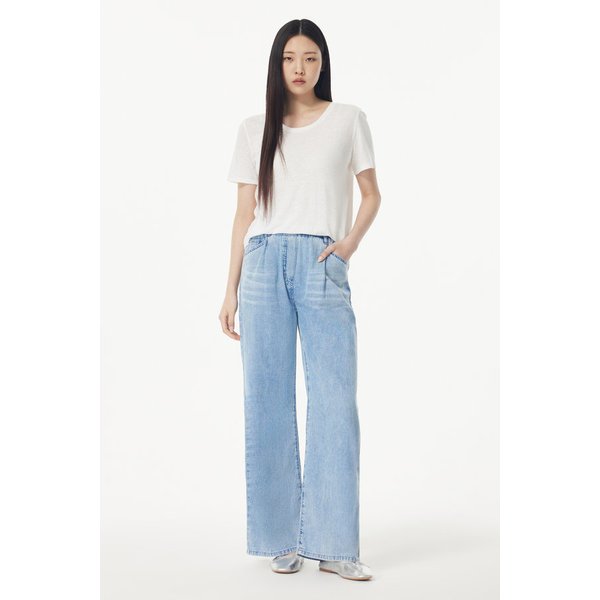 원 턱 루즈 와이드 데님 팬츠 7115255305140