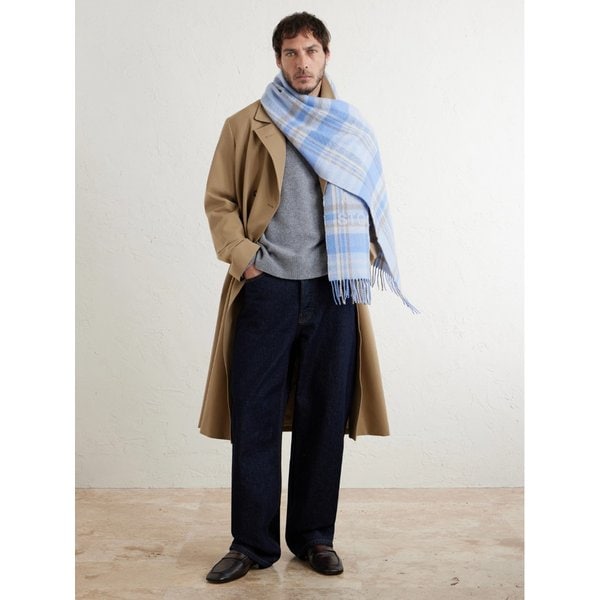 1996 프린지 체크 울 블렌드 스카프 46376663162970007