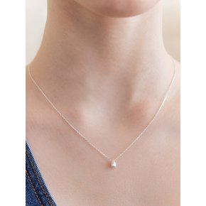 [진주귀걸이 2종 증정] Matte mini oval necklace