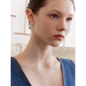 [진주귀걸이 2종 증정] Matte mini oval necklace
