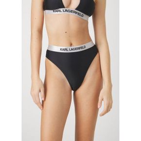 4210903 KARL LAGERFELD LOGO HIGH WAIST BOTTOMS - Bikini bottoms black 71546282