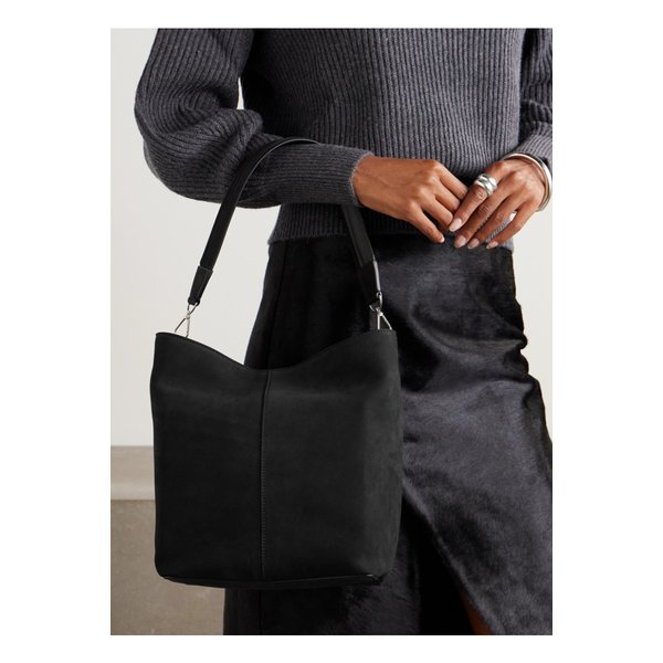 메티에 트위스트 22 누벅 숄더 백 블랙 46376663162913464