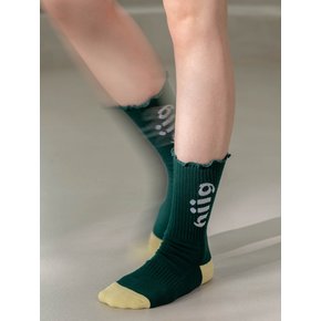 [no.535] green frill socks